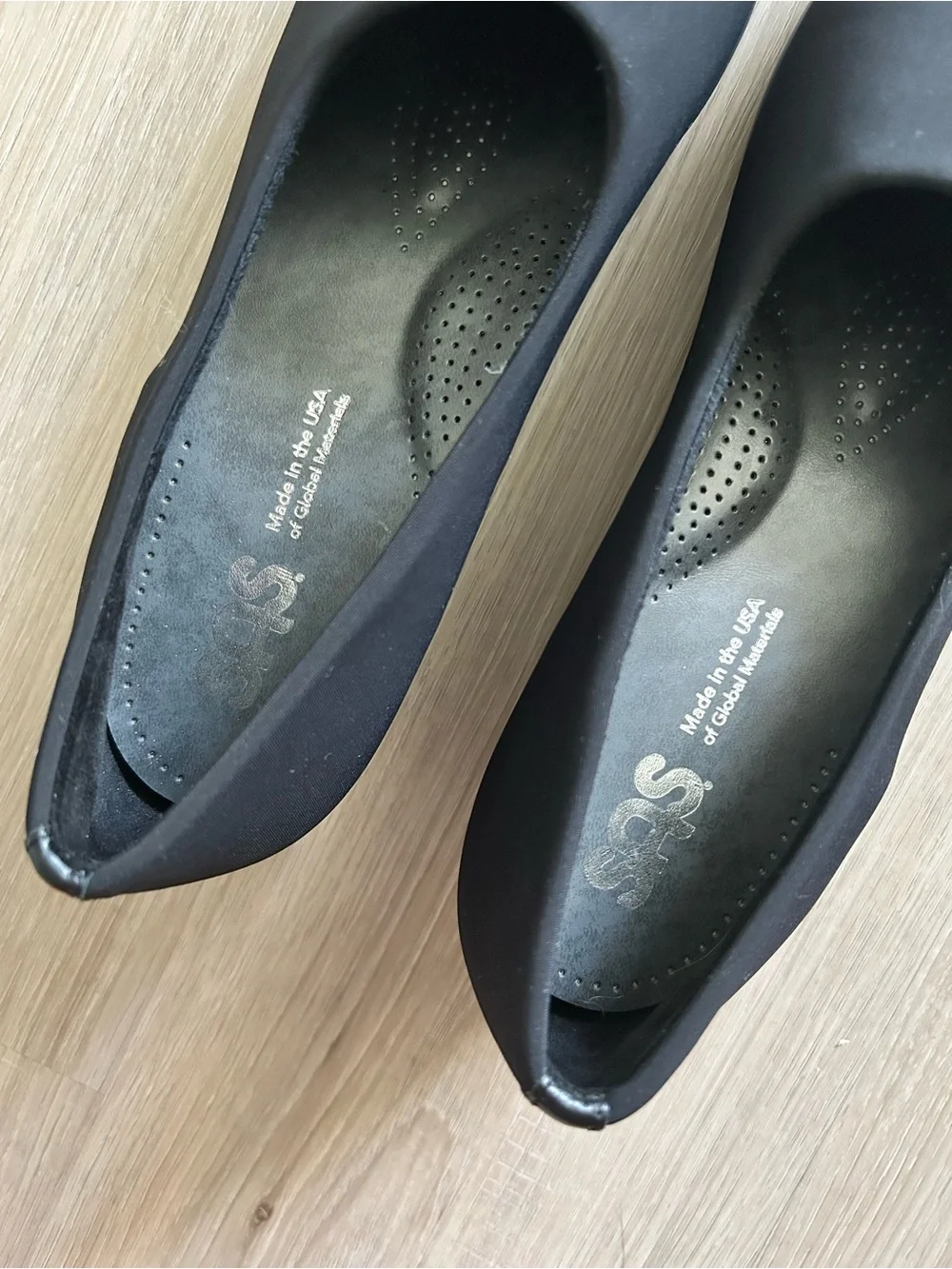 SAS Bliss Black Leather Slip On Comfort Shoes Tripad USA